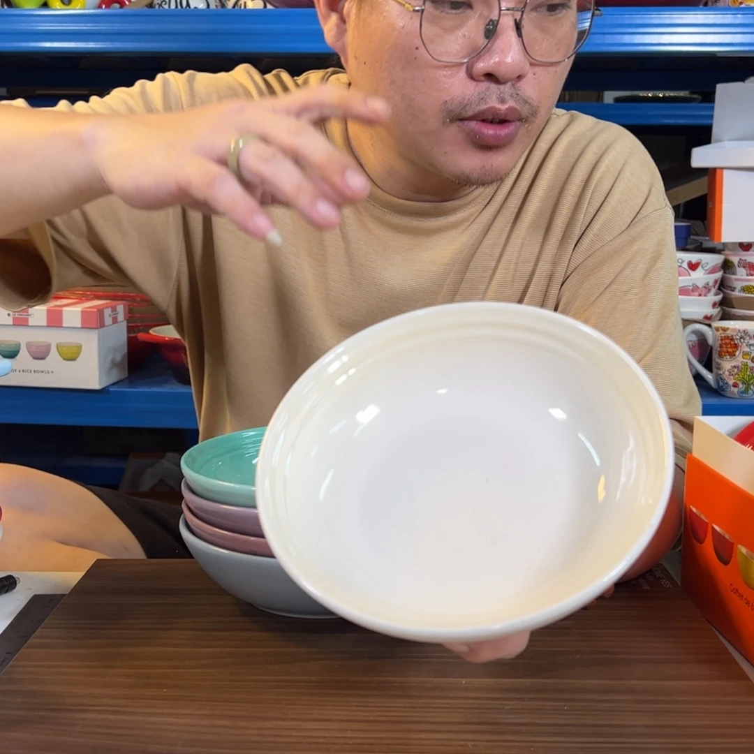 陶瓷米白色燕麦碗