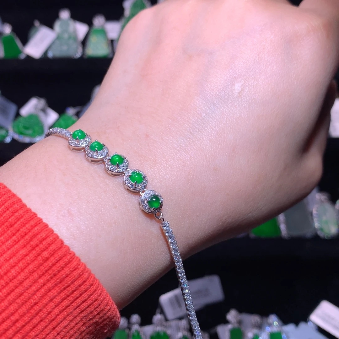 【闪购商品】银S925镶嵌翡翠耳饰