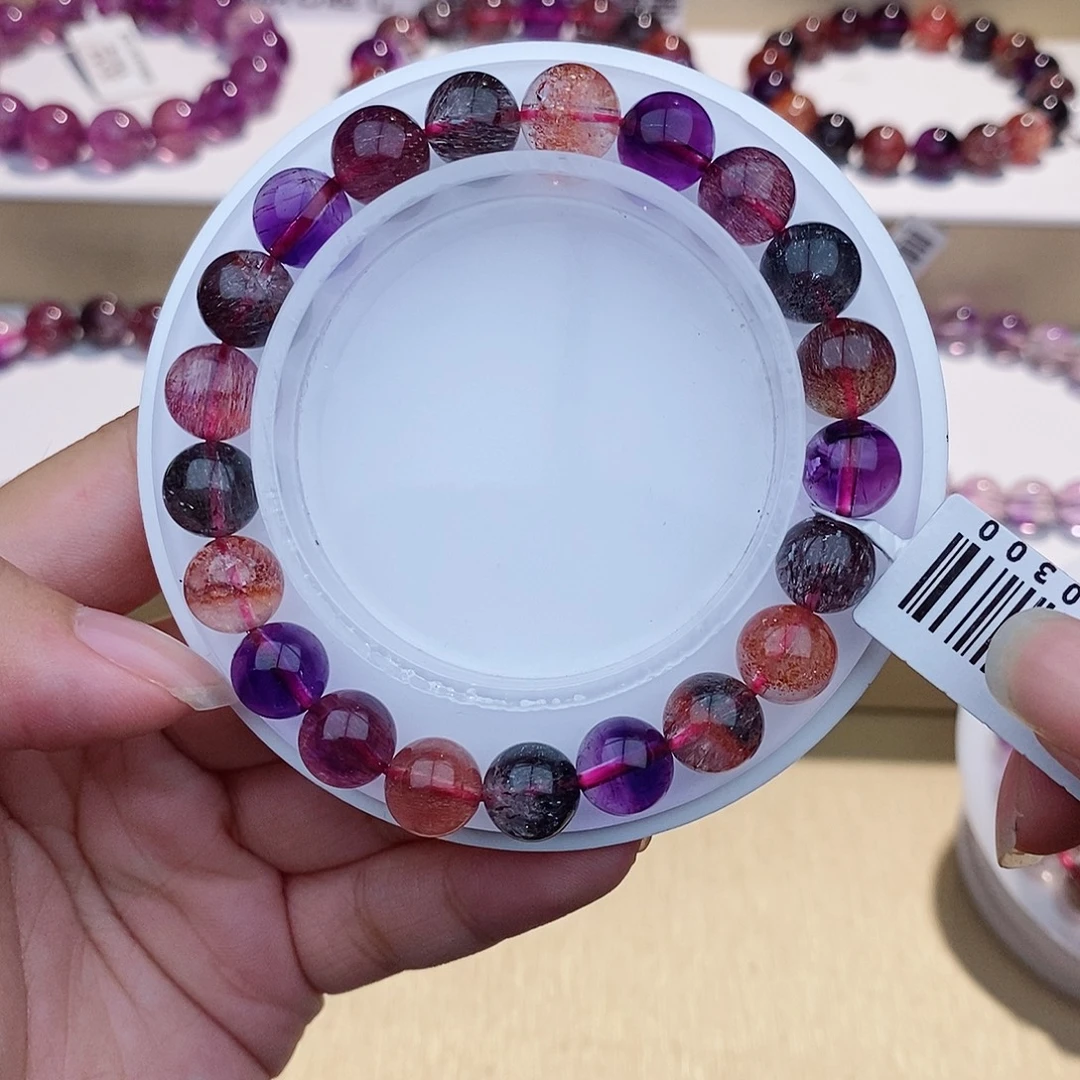 未镶嵌手链水晶黑加仑9+