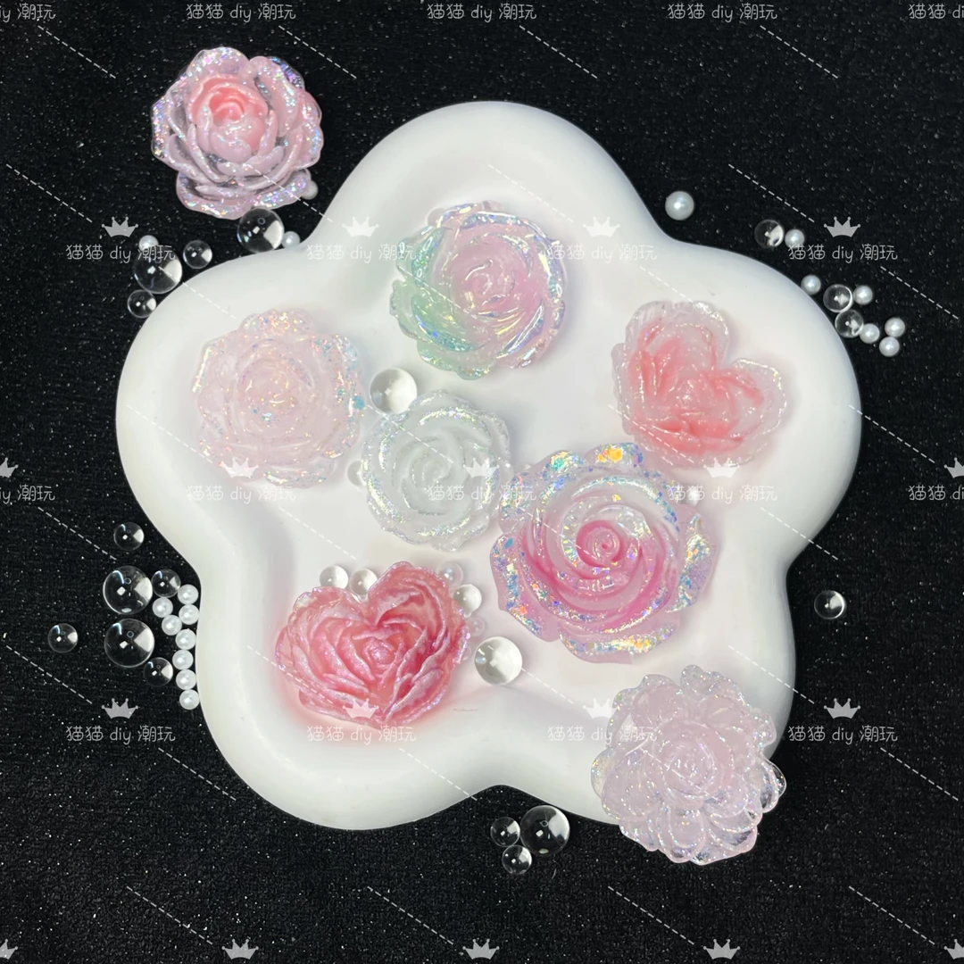 【粉】水晶之恋【许愿+对对碰+隐藏】夜光 diy 芍药花/爱心花/千丝花