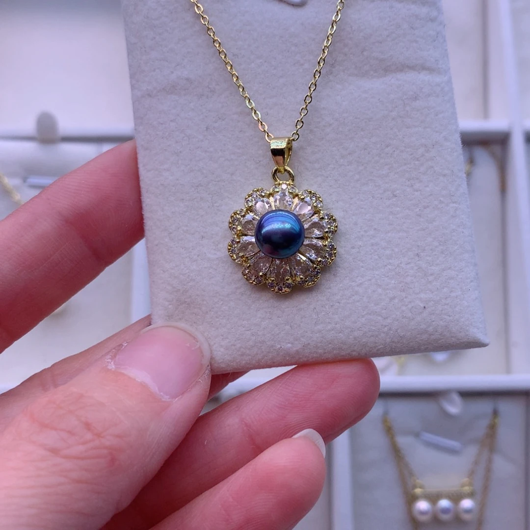 淡水珍珠耳饰合金