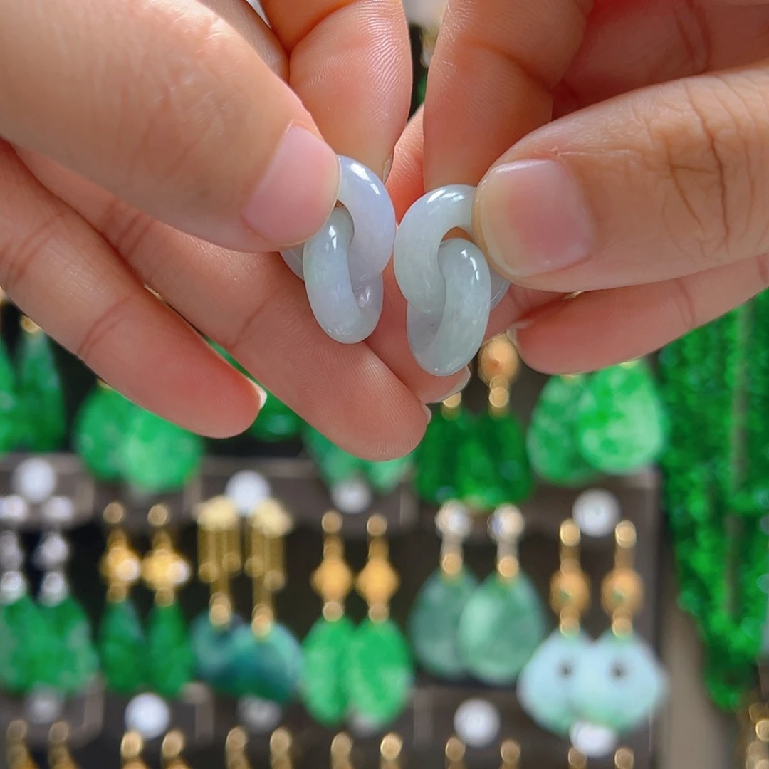 未镶嵌翡翠耳饰宸*