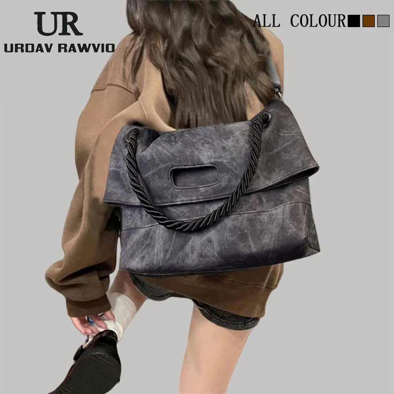 URDAV RAWVIO包包女2025新款大容量托特包百搭通勤单肩斜挎包手提