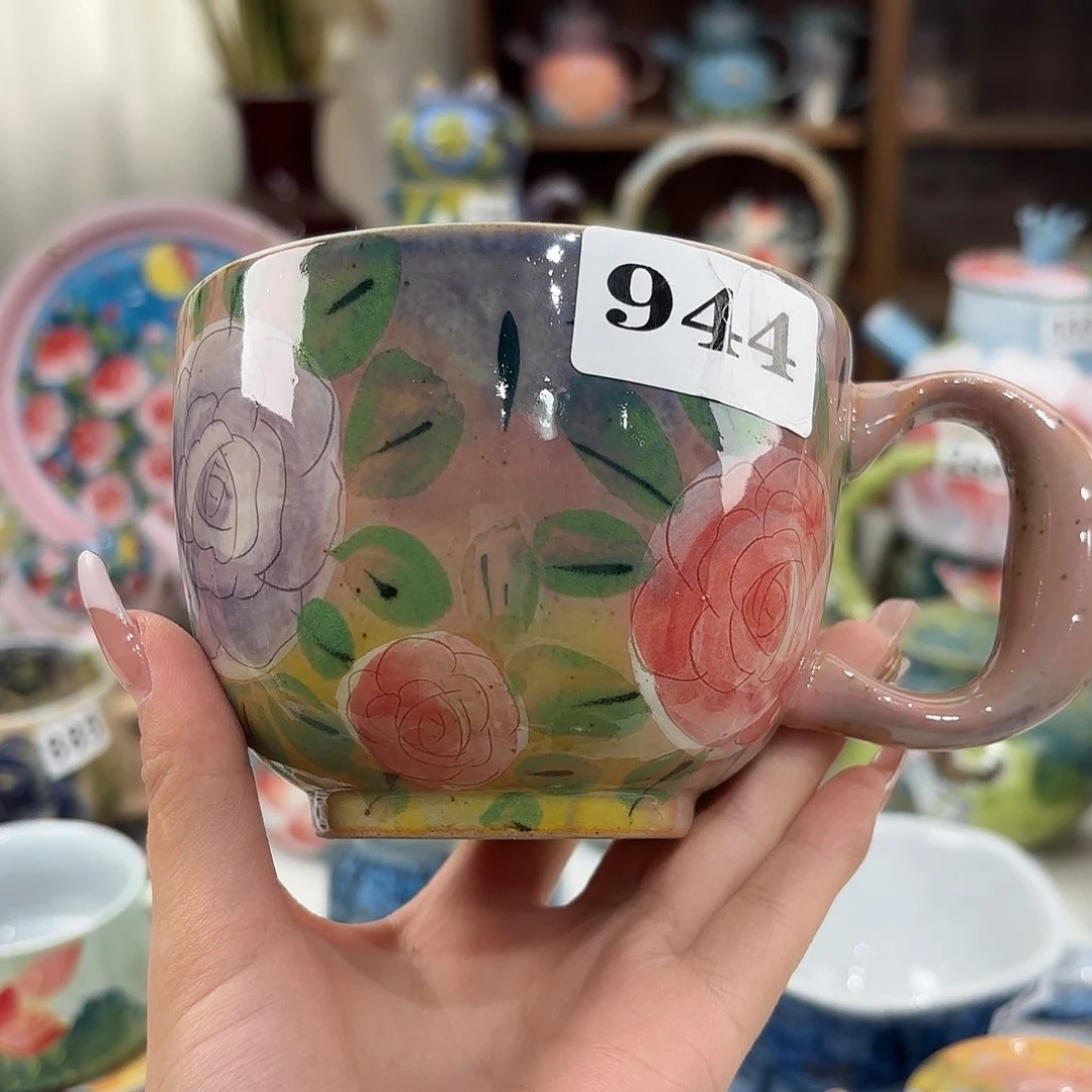 瓷片景德镇手绘高温釉下彩陶瓷茶具