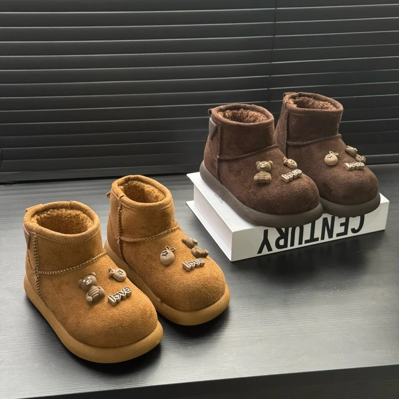 北院同学小熊加绒卡通韩版短靴YC3331