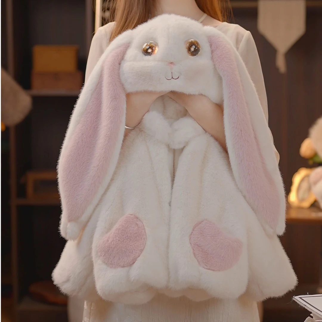 【小白兔】2024冬季新款女宝毛绒外套加厚加绒保暖外穿秋冬季