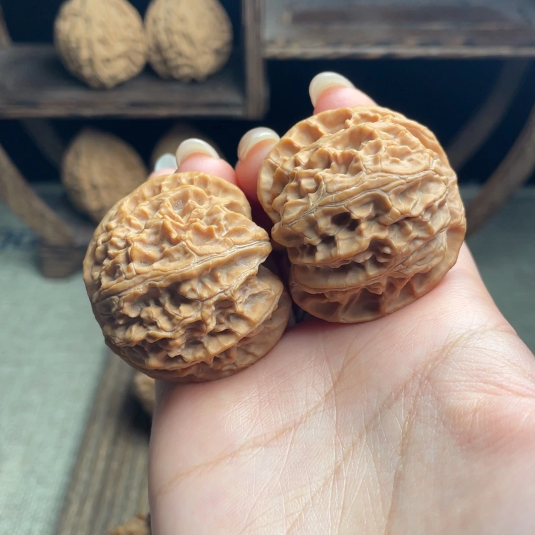 吊坠文玩核桃苹果园40 全品白茬精配毕业红皮