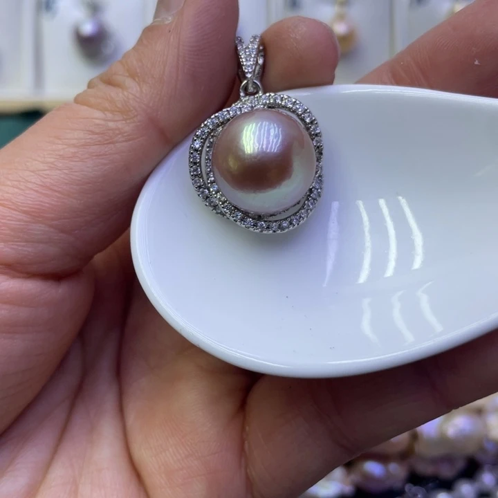 淡水珍珠吊坠(不含链)合金