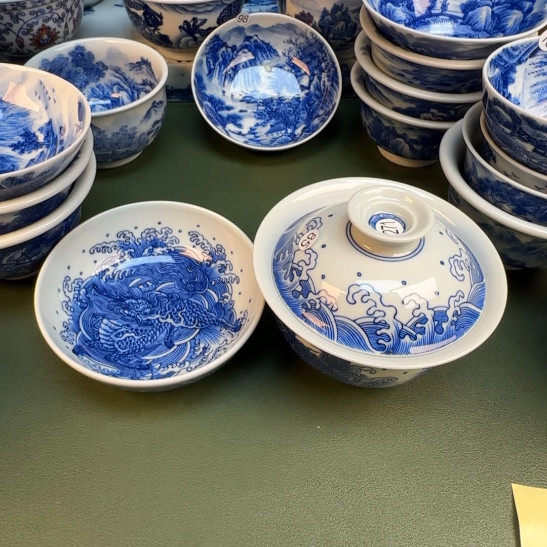 纯手工纯手绘茶具石头85。61