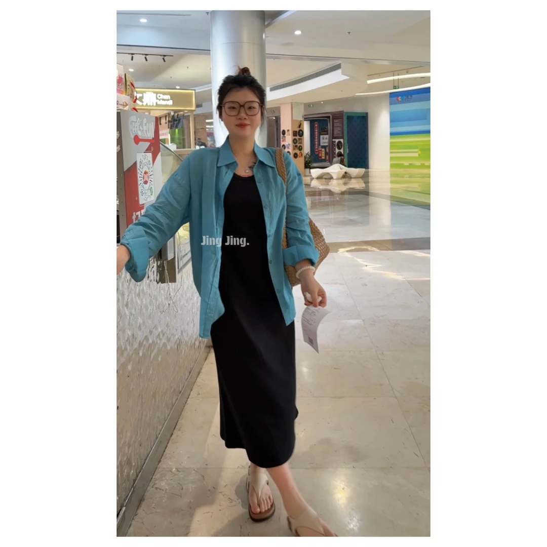 【云感纸片人】设计师百搭气质无袖背心连衣裙