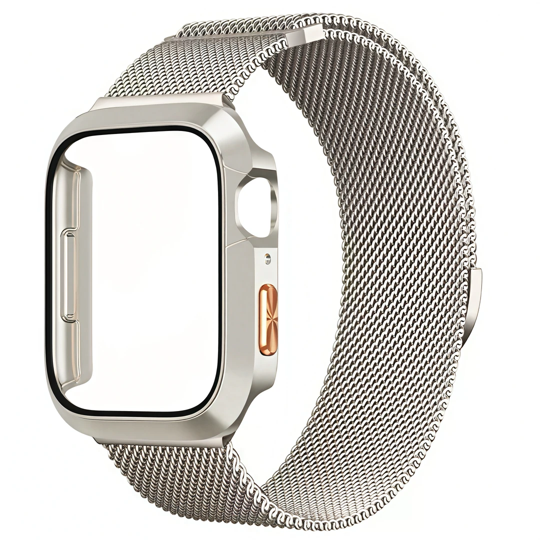 苹果表带iwatch11代applewatch金属米兰尼斯表带配超强金属质感壳