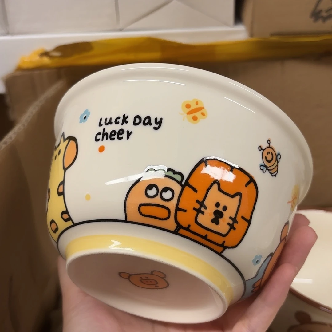 陶微瑕5.5寸面碗釉下彩