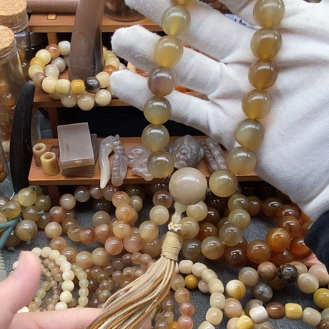 18mm黑青料非洲黑斑羊角手持