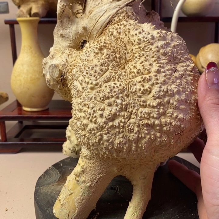 香榧木坤*堃黄杨木手把件