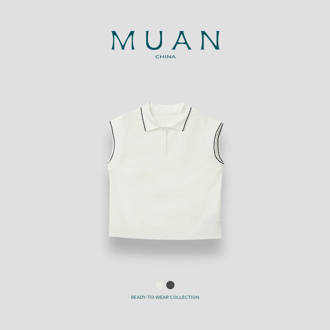 《约翰T》“约翰系列”定制高级翻领无袖背心上衣YJ-23967