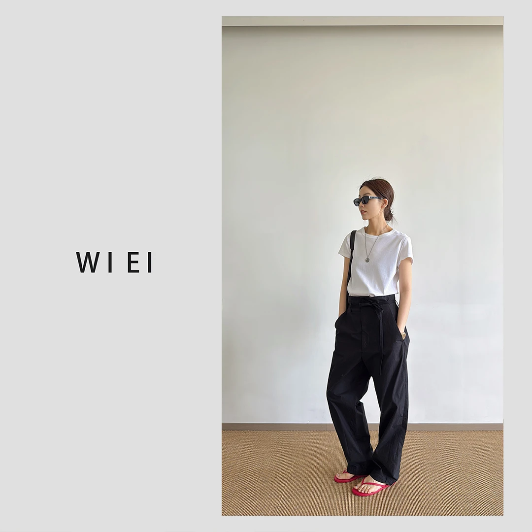 《WI EI》 進口 凉感 全棉立体分割 極简 百搭短袖 T恤 24218
