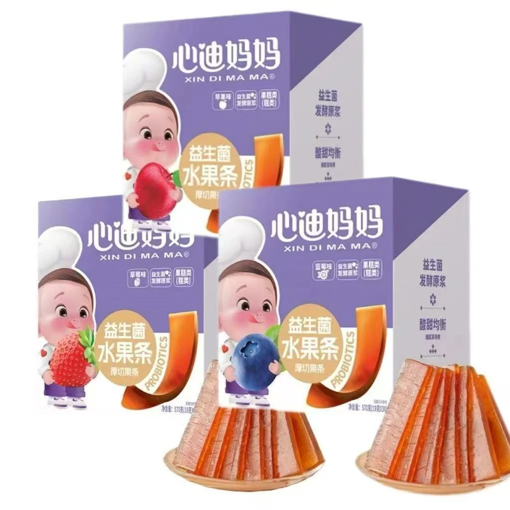 6月产心迪/妈妈益生菌水果条独立包装草莓蓝莓水果条果条休闲零食