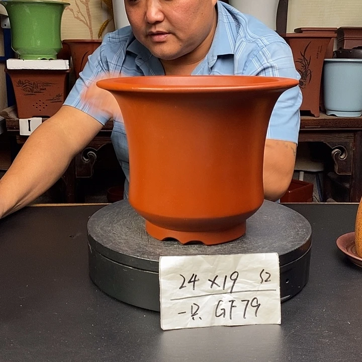 紫砂花盆货号一只GGF79