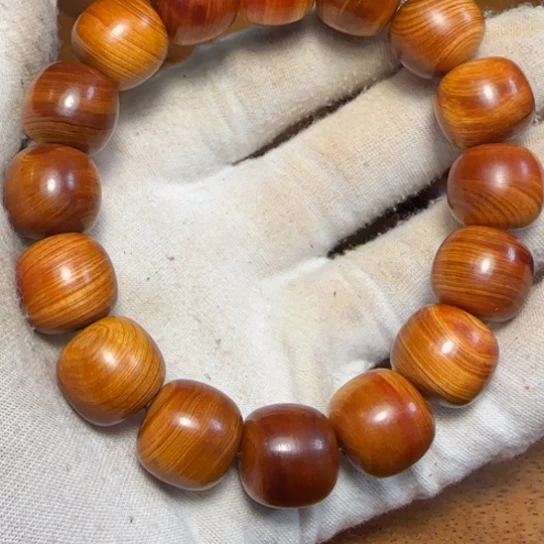 柏木（崖柏）全陈化老料把件串