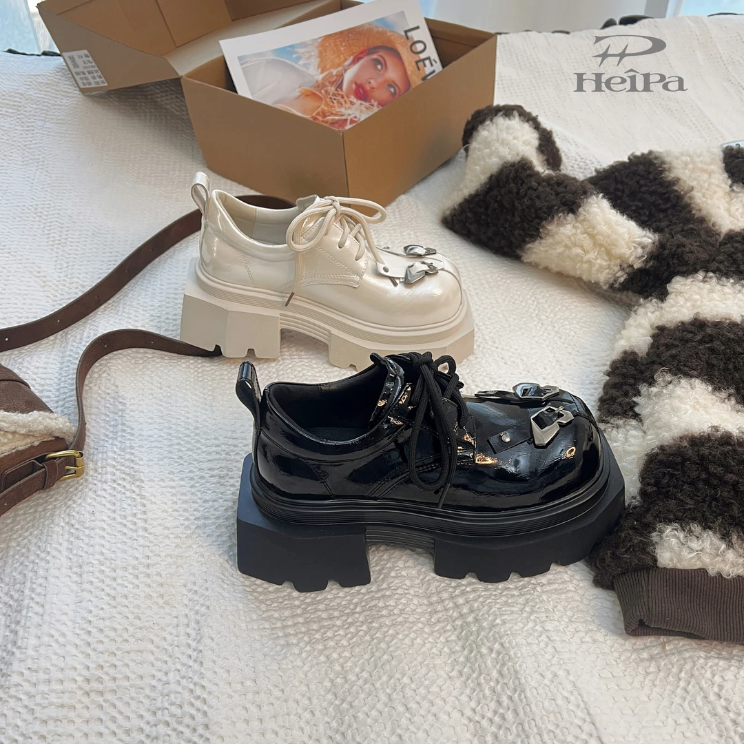 【HeiPa】付小付家春季穿新款厚底带时尚韩版靴子女款