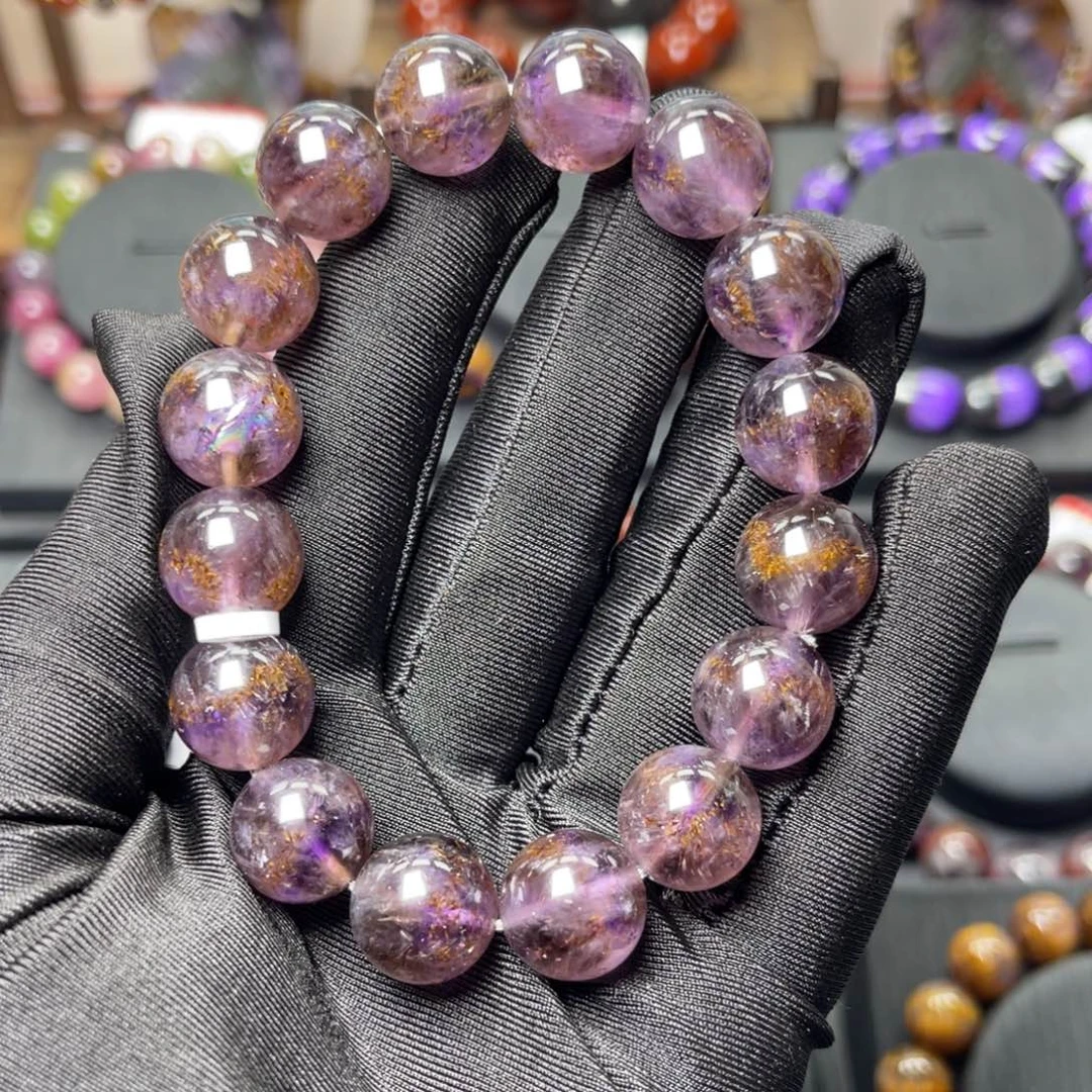 手链水晶未镶嵌极光紫钛单圈13mm