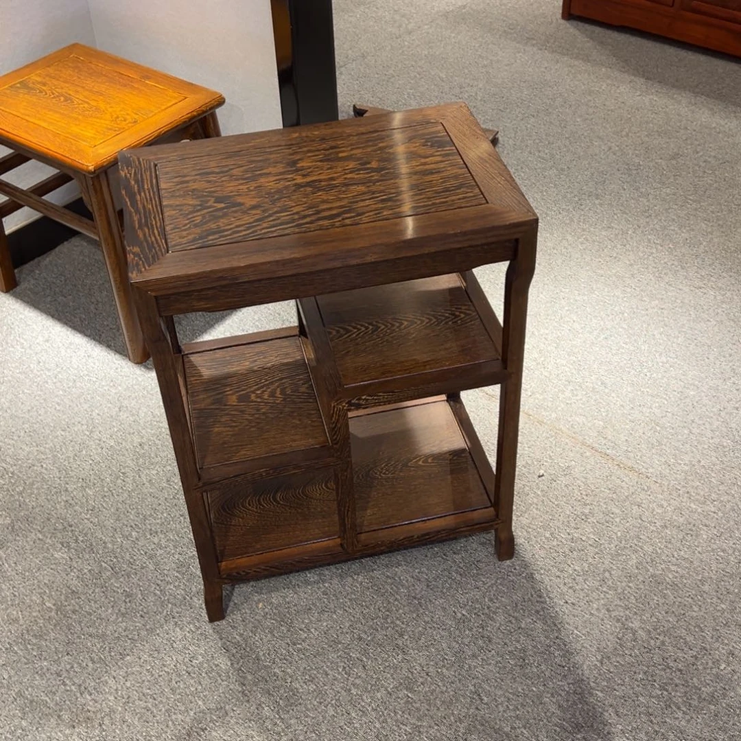 鸡翅木类家具鸡翅木小置物架50/32/66