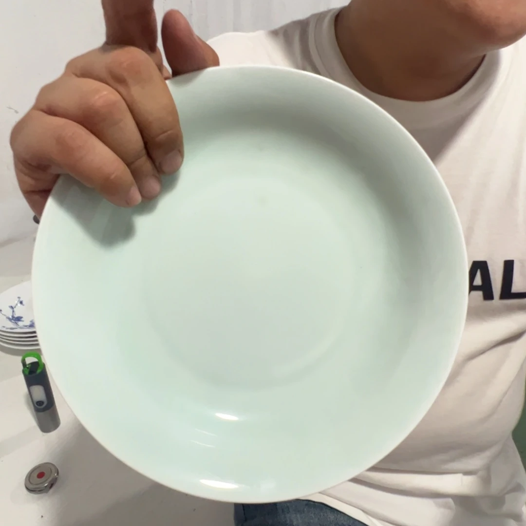 瓷片景德镇陶瓷影青8寸窝盘10只