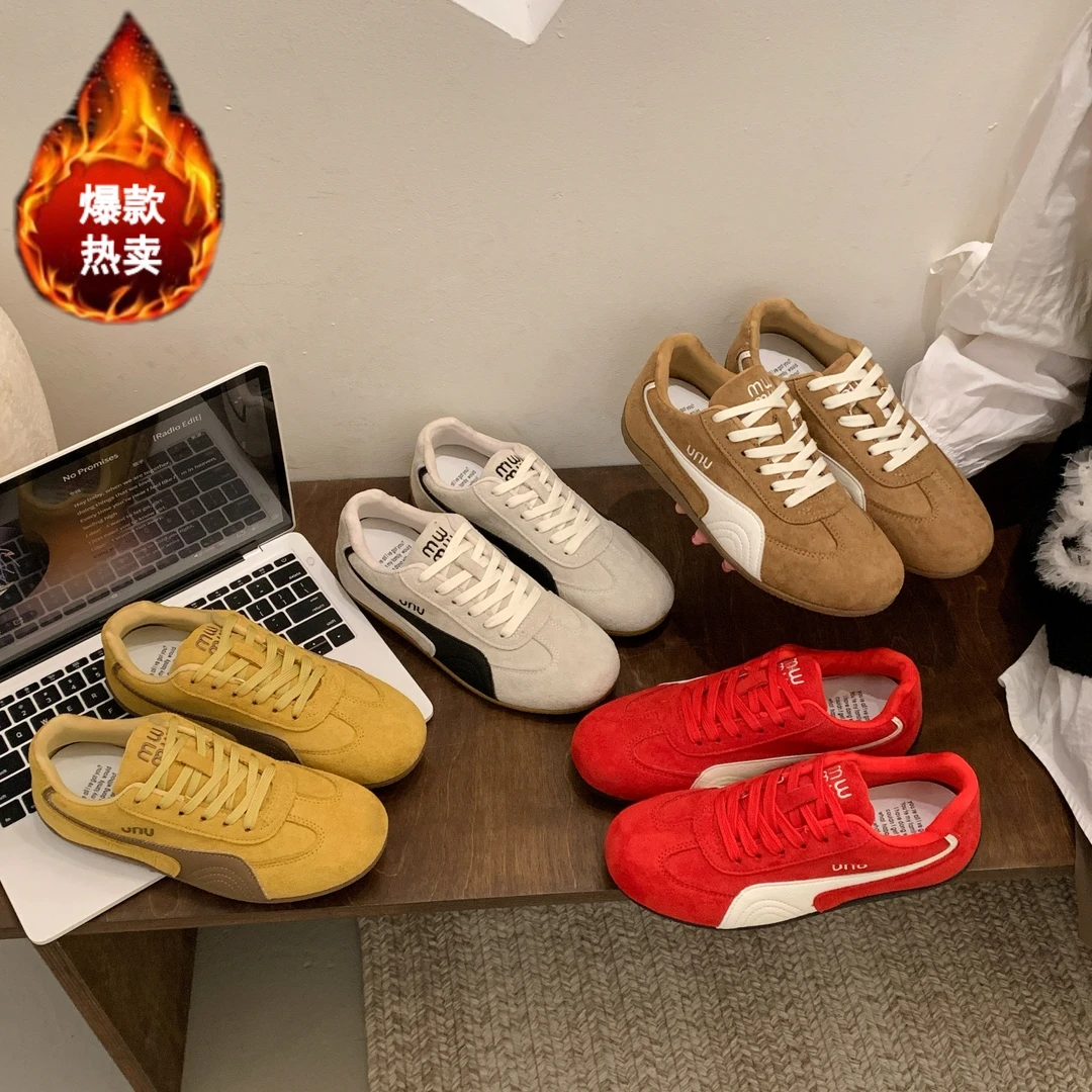 春秋季爆款德训鞋女2025年新款百搭复古休闲鞋学生运动软底板鞋女