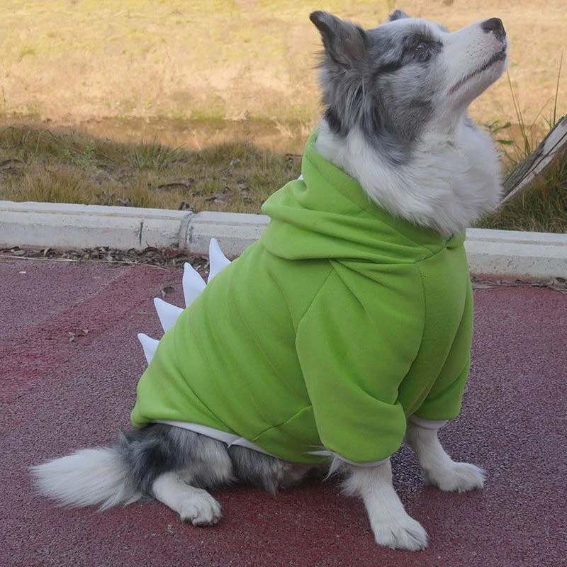 秋冬季大狗狗恐龙金毛带帽衣服中大型犬萨摩耶边牧哈士奇拉布拉多