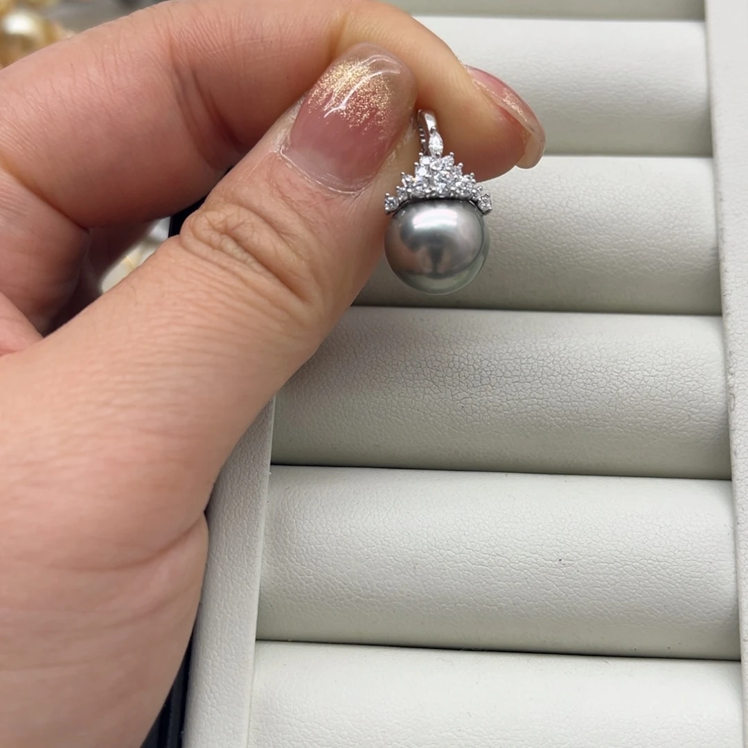 吊坠(不含链)海水珍珠银S925镶嵌