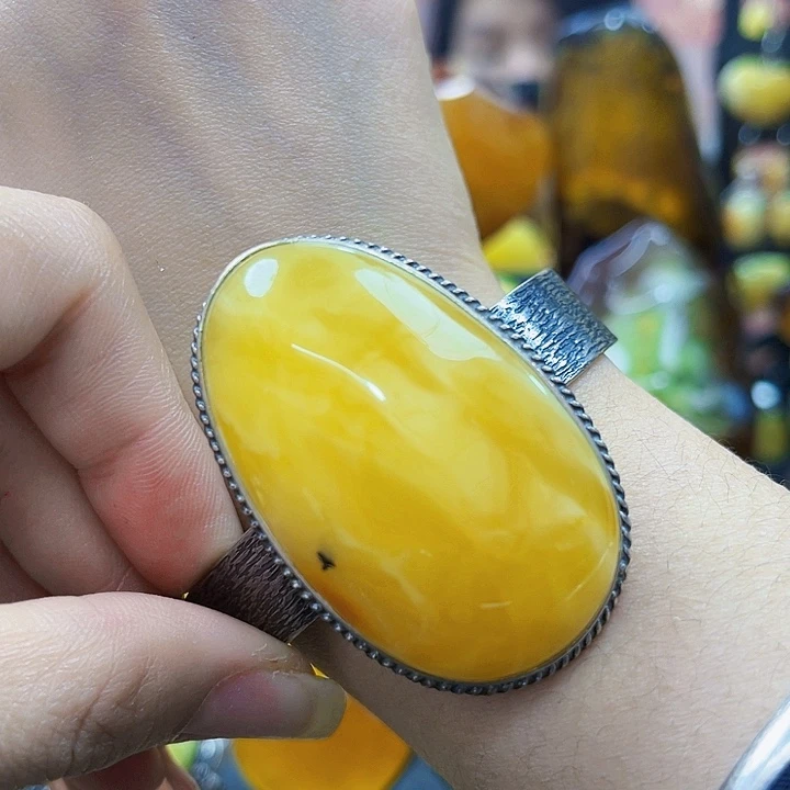 琥珀银S925镶嵌颈饰手镯