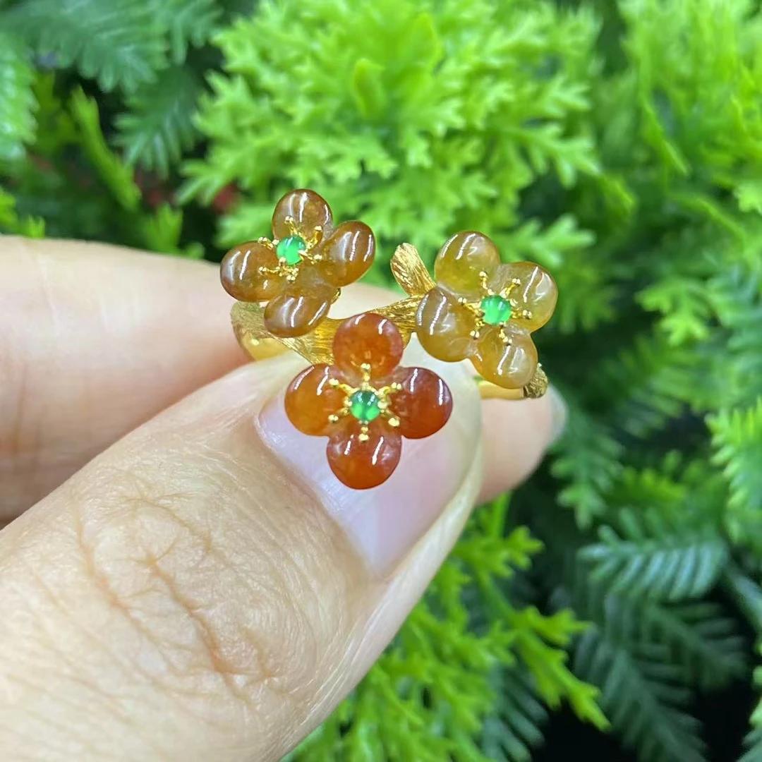 新春大集翡翠戒指18k金镶嵌--戒指5596 1