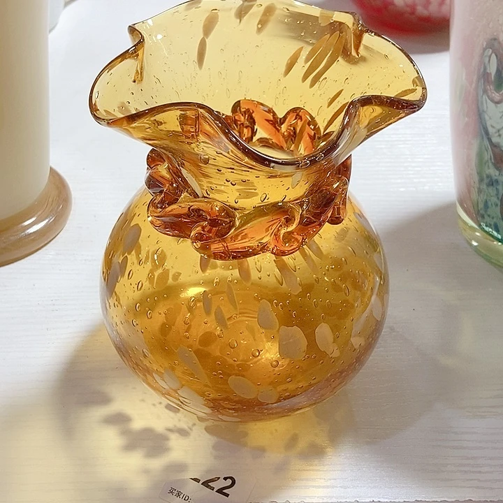 琉璃花瓶高度19厘米左右6厘米