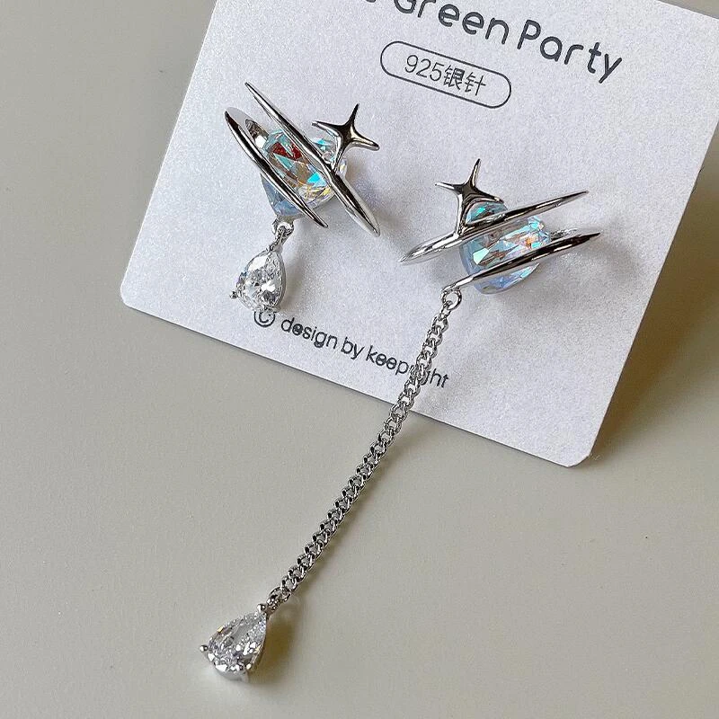 绿光派对梦幻星空耳饰耳环s925银针D508