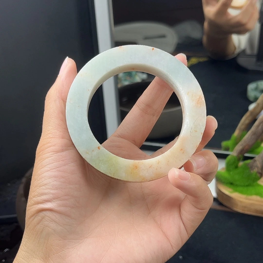 未镶嵌天然缅甸A货翡翠手镯定制翡翠蝉*夏天san