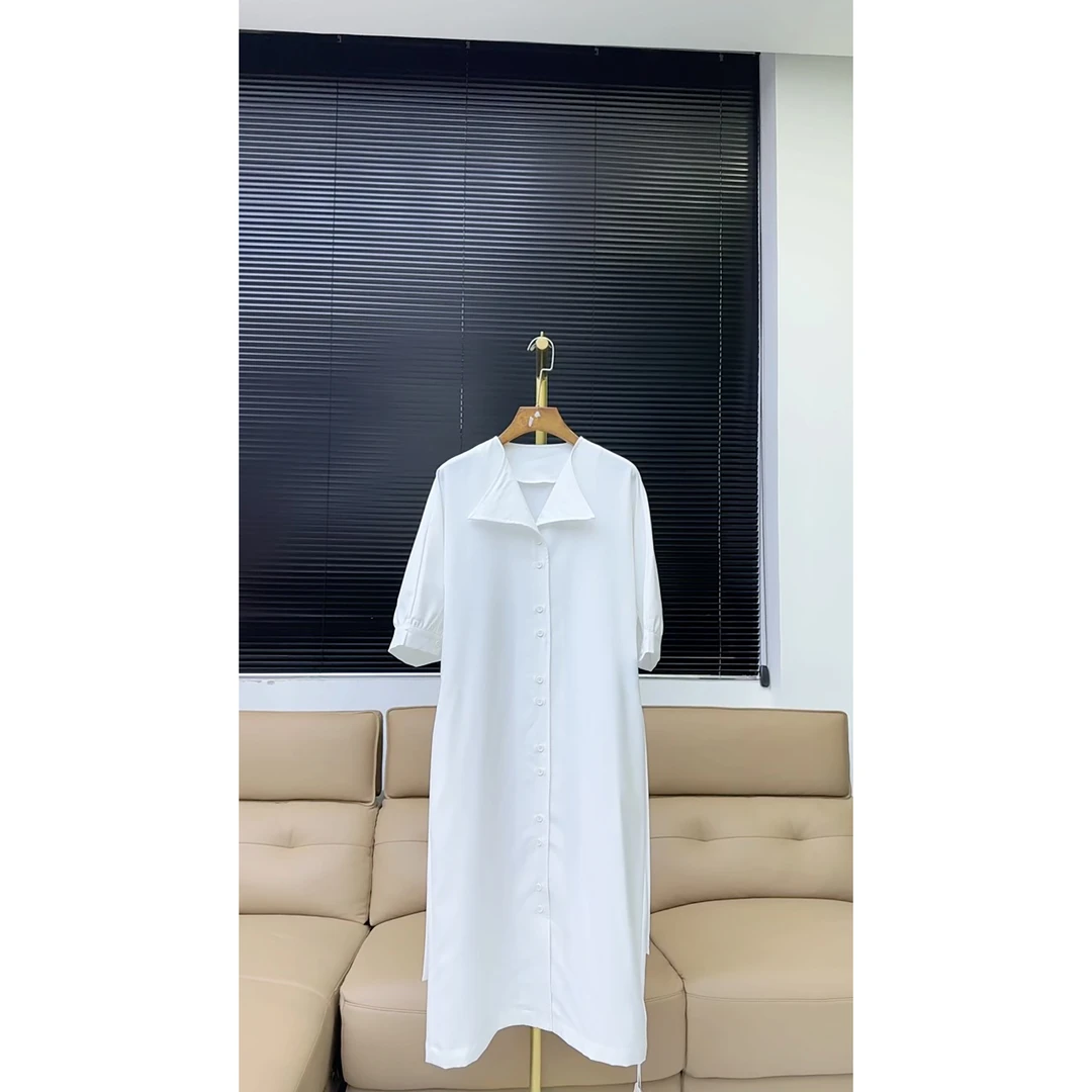 品牌原单高端轻奢夏琳娜连衣裙—白色—6695