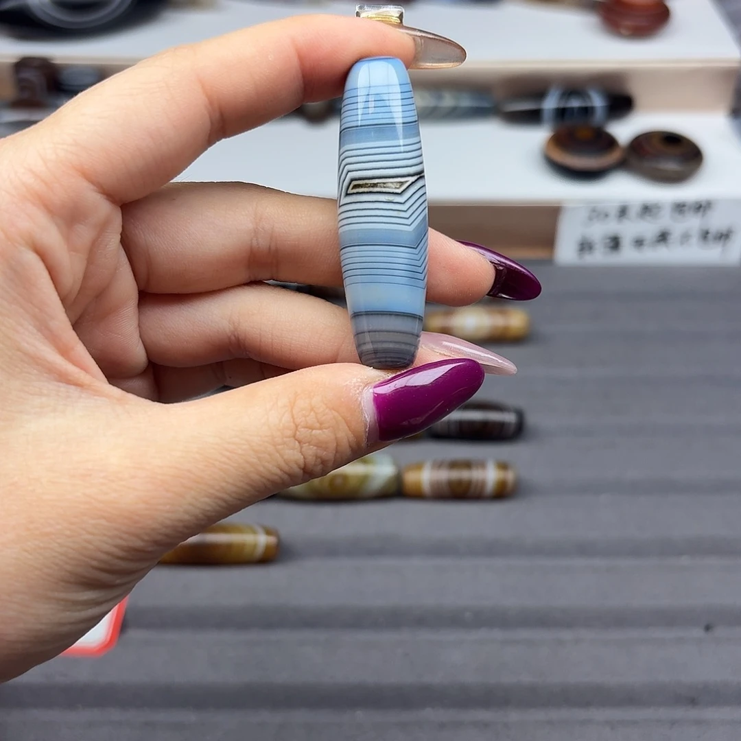 金***环玛瑙/玉髓合金珠宝半成品