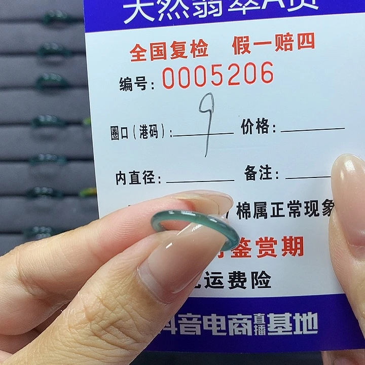 翡翠戒指未镶嵌      5206