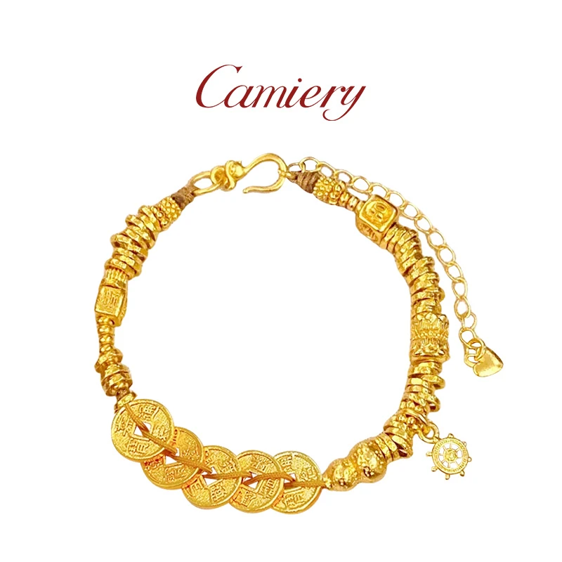 CAMIERY 新中式铜钱盘缠手链精致百搭