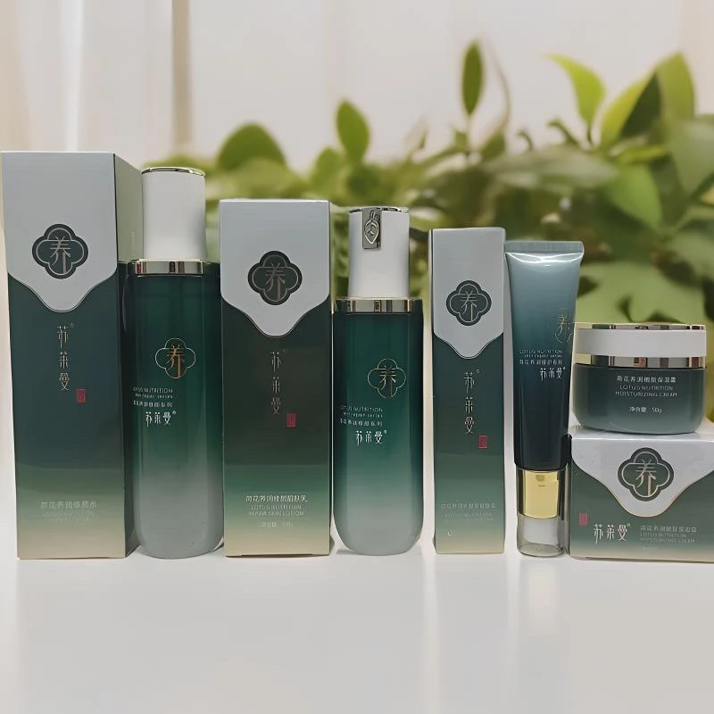 苏莱曼荷花养润嫩肤四件套（修颜水，眼霜，靓肤乳，保湿霜）