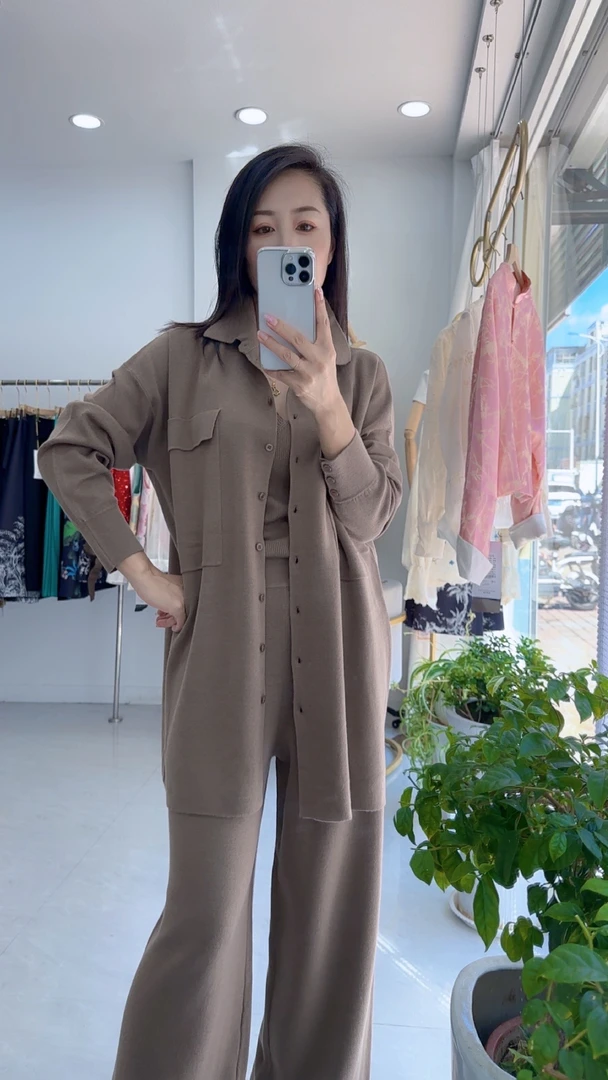 欧货品质两件套宽松阔腿裤时尚百搭套装