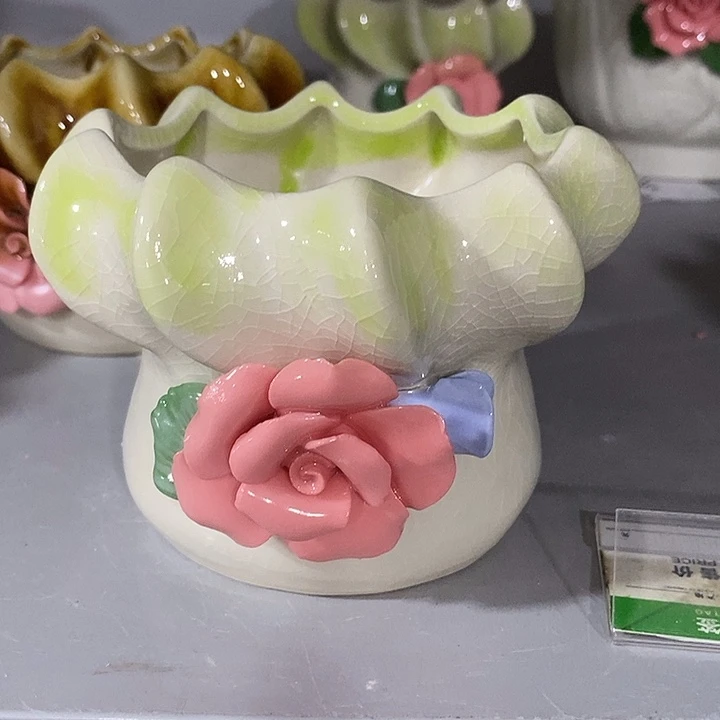 紫砂花盆多肉植物盆瑕疵有孔