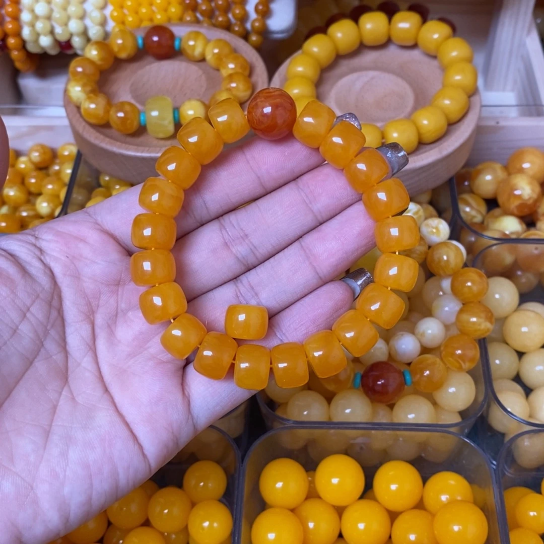 树****非金属精品手串老蜜直切12mm