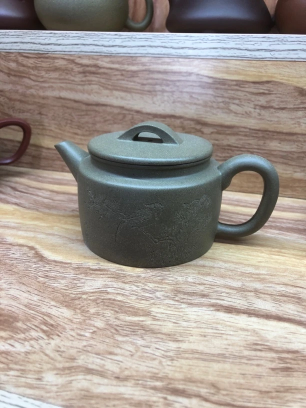 宜兴紫砂壶青段平盖德钟壶