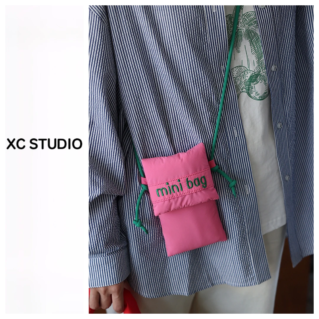 可爱ins风软萌手机包韩版学生单肩斜挎包女小众设计布包小包包