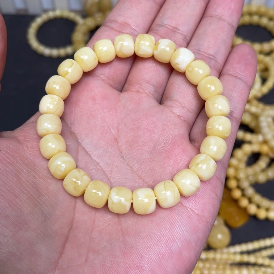 蜜蜡未镶嵌裸石蜜蜡手串9.3mm