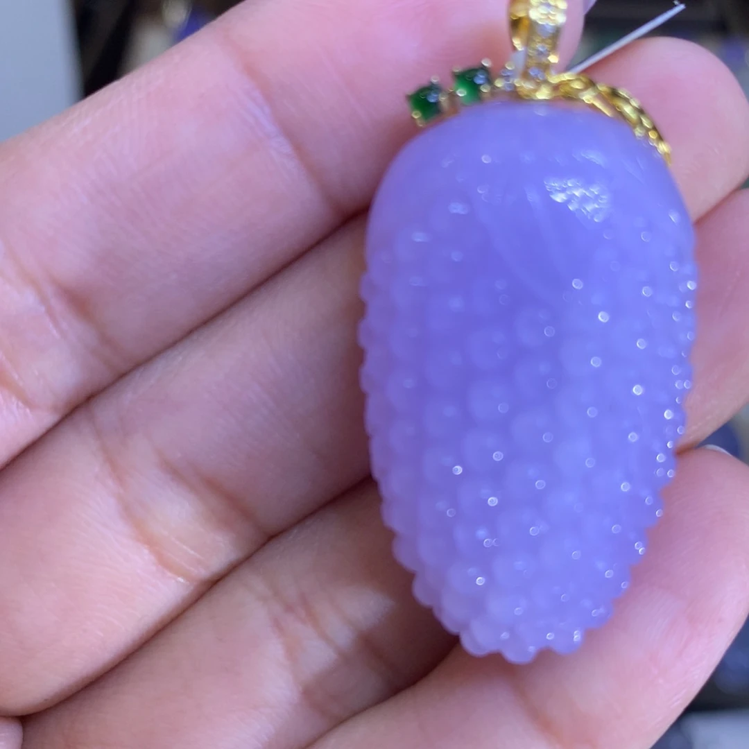 翡翠颈饰18K金镶嵌翡翠