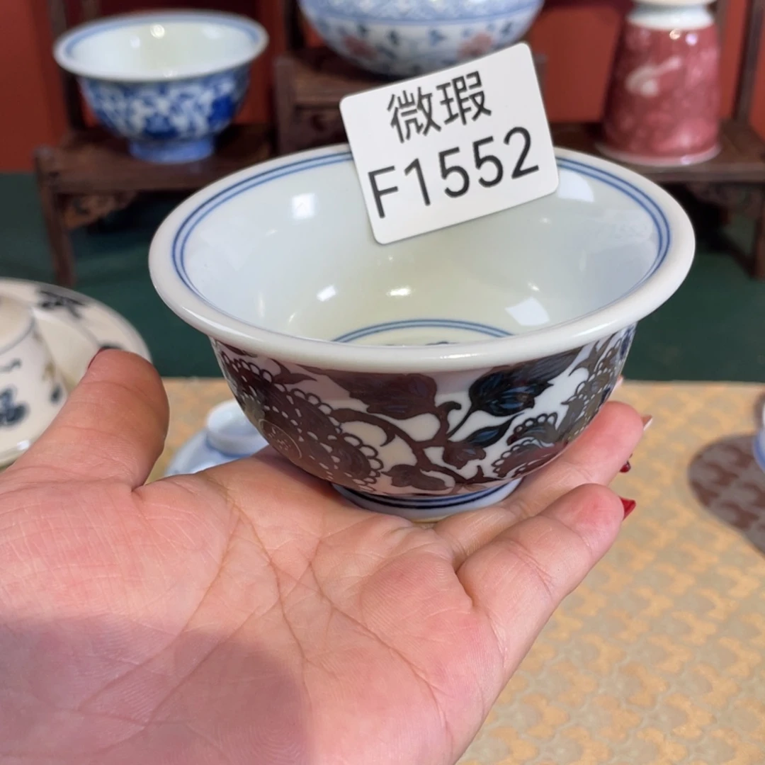 摆件微瑕手工手绘陶瓷F1552