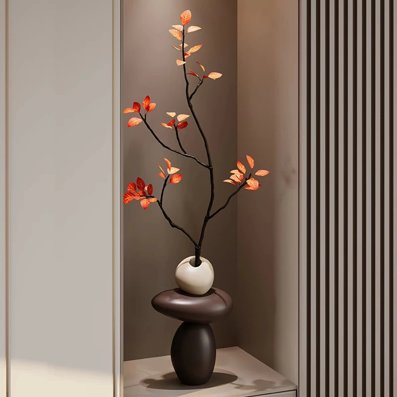 入户玄关装饰摆件仿真绿植花瓶客厅电视柜装饰品新款家用简易简约