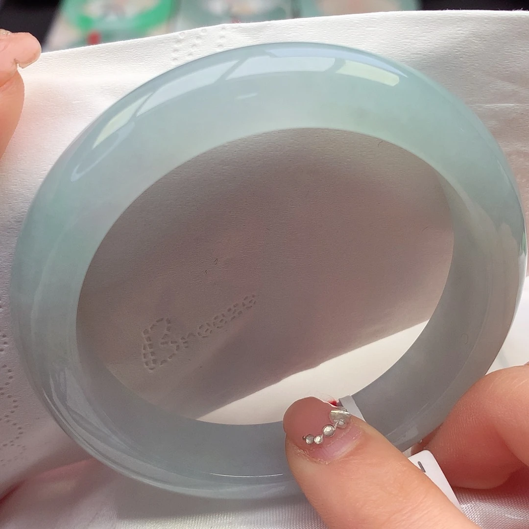 翡翠手镯未镶嵌天然翡翠56-57